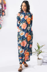 Bold Floral Printed Pure Cotton Straight Kurta Set GulaboSitabo