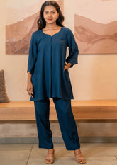 Sapphire Box Pleated flared Co-Ord Set