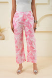 Abstract Floral Line Printed Pure Cotton Pant GulaboSitabo