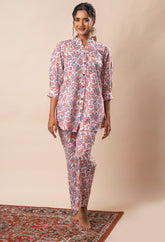 White Printed Pure Cotton Co-ord Set