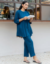 Sapphire Front Pleated Flared Co-ord Set