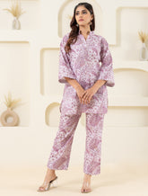 Light Pink Paisley Printed Pure Cotton Co-ord Set