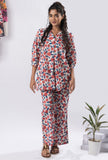 Off White Printed Pure Cotton Floral Co-ord Set GulaboSitabo