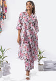 White Pure Cotton Printed A-Line Dress GulaboSitabo