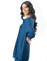 Sapphire Pleated Band Collar Co-ord Set