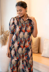 Buttoned-down Printed Pure Cotton Co-ord Set