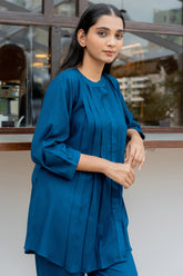 Sapphire Front Pleated Flared Co-ord Set