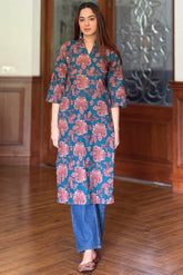 Sapphire Printed Pure Cotton Kurti GulaboSitabo