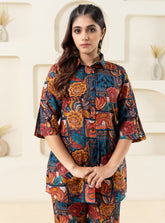 Abstract Printed Pure Cotton Co-ord Set GulaboSitabo