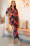 Buttoned-down Bold Floral Printed Pure Cotton Co-ord Set