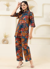 Abstract Printed Pure Cotton Co-ord Set GulaboSitabo