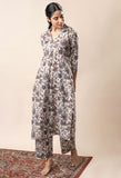 Off White Jaal Printed Pure Cotton Kurta Set