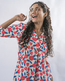 Off White Printed Pure Cotton Floral Co-ord Set GulaboSitabo