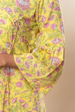 Yellow Printed Pure Cotton Angrakha Co-ord Set GulaboSitabo