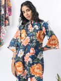 Bold Floral Half-Buttoned Pure Cotton Printed Co-ord Set