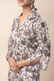 Off White Jaal Printed Pure Cotton Kurta Set GulaboSitabo