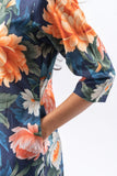 Bold Floral Printed Pure Cotton Straight Kurta Set GulaboSitabo