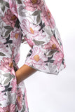 White Pure Cotton Printed A-Line Dress GulaboSitabo