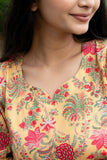 Sweetheart Neck with Curved Sleeve Kurta GulaboSitabo