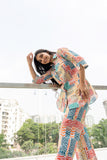 White Printed Pure Cotton Shirt GulaboSitabo