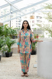 White Printed Pure Cotton Shirt GulaboSitabo