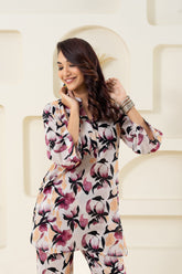 Off White Printed Pure Cotton (Top) GulaboSitabo