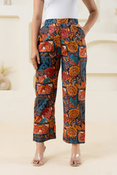 Abstract Printed Multi-colour Pure Cotton Pant