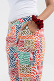 Abstract Printed Multicolour Broad Fit Pure Cotton Pant GulaboSitabo