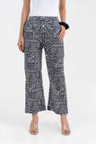 Abstract Printed Black Broad Fit Pure Cotton Pant GulaboSitabo