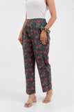 Block Printed Floral Jaal Pure Cotton Pant GulaboSitabo