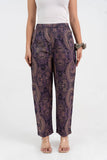 Purple Paisley Printed Pure Cotton Pant GulaboSitabo