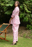 Pink Pin Tucks Pure Cotton Block Printed Co-ord Set GulaboSitabo