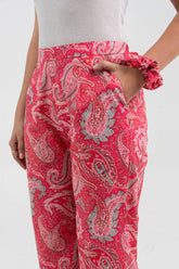 Pink Paisley Printed Pure Cotton Pant GulaboSitabo