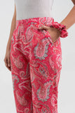 Pink Paisley Printed Pure Cotton Pant GulaboSitabo
