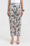 White Floral All Over Printed Pure Cotton Pant GulaboSitabo