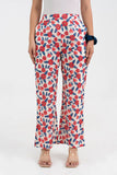 Off White Floral Printed Pure Cotton Pant GulaboSitabo