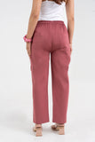 Mauve Pure Cotton Solid Cargo Pant GulaboSitabo
