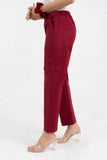 Maroon Pure Cotton Solid Cargo Pant GulaboSitabo