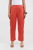 Peach Pure Cotton Solid Cargo Pant GulaboSitabo