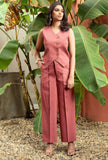 Mauve Pure Cotton Vest Coat (Top) GulaboSitabo