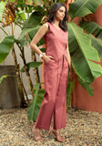 Mauve Pure Cotton Vest Co-ord Set GulaboSitabo