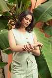 Pista Green Pure Cotton Vest Co-ord Set GulaboSitabo