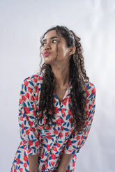 Off White Pure Cotton Floral Printed Top GulaboSitabo