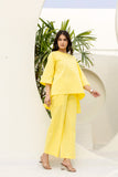 Pure Cotton Yellow Boat Neck Co-ord Set GulaboSitabo