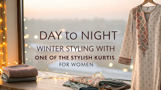 Day to Night Winter Styling with One of the Stylish Kurtis for Womens