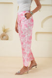 Abstract Floral Line Printed Pure Cotton Pant