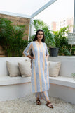 White Pure Cotton Striped Kurta