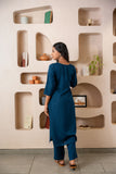 Sapphire Notched Neck with Regular Sleeve Kurta Set