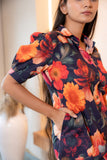 Buttoned-down Bold Floral Printed Pure Cotton Shirt