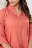 Peach Shawl Collar Solid (Top)